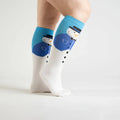 Blue Snowman Compression Socks