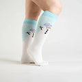 White Snowman Compression Socks