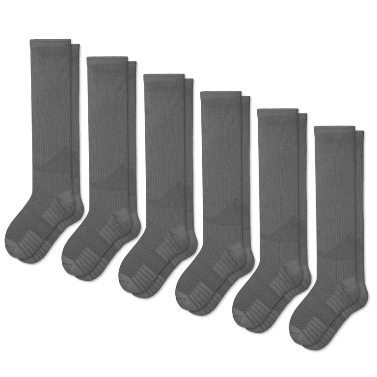 Gray Compression Socks Bundle 6-Pack